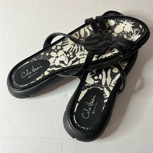 Cole Haan G Series Women’s Black Sandals with Nike Air Sole Size 8 - Picture 6 of 7